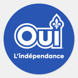 Quebec OUI Ronde Sticker
