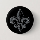 Québec patriot fleur de lis Frans middeleeuws Ronde Button 5,7 Cm (Voorkant)