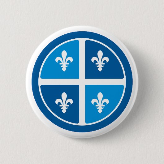 Quebec, provincie La Belle Ronde Button 5,7 Cm (Voorkant)
