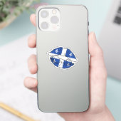 Quebec Quebecer Lipstick Liefde Vlag Sticker (Telefoon)