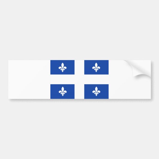 quebec - regio canada - vlag bumpersticker (Voorkant)