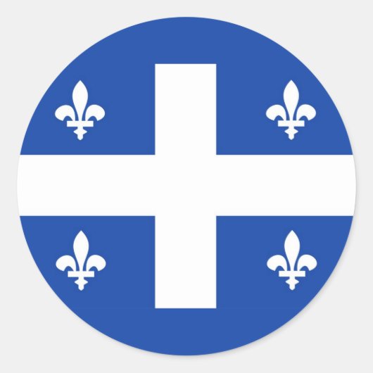 quebec - regio canada - vlag ronde sticker (Voorkant)