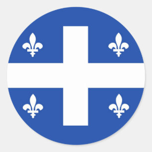 quebec - regio canada - vlag ronde sticker