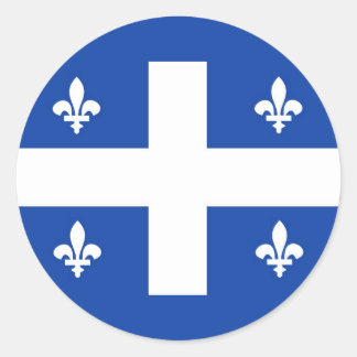 quebec - regio canada - vlag ronde sticker
