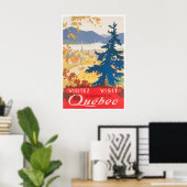 Quebec Reisposter Vintage Canada Kunstprint Poster (Thuiskantoor)