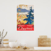 Quebec Reisposter Vintage Canada Kunstprint Poster (Keuken)