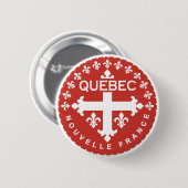 Québec Ronde Button 5,7 Cm (Voorkant /achterkant)