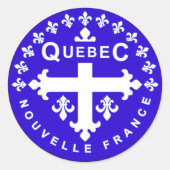 Quebec Ronde Sticker (Voorkant)
