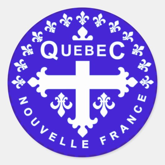 Quebec Ronde Sticker (Voorkant)
