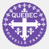 Québec Ronde Sticker (Voorkant)
