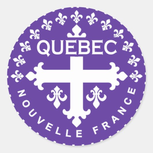 Québec Ronde Sticker (Voorkant)