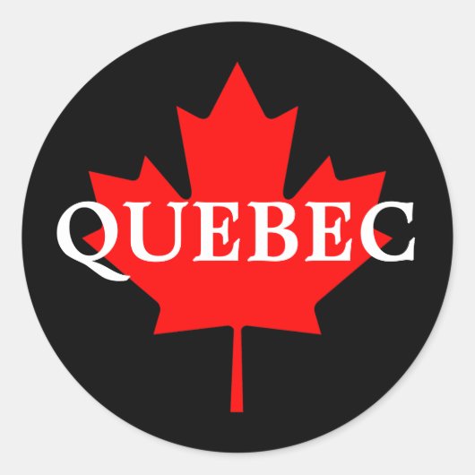 QUEBEC RONDE STICKER (Voorkant)