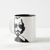 Québec Samuel Champlain Hipster pilotenbril Tweekleurige Koffiemok (Voorkant links)