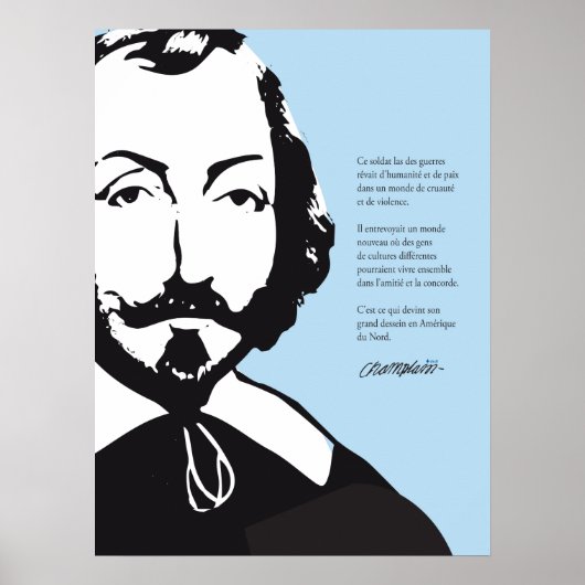 Québec Samuel de Champlain 1608 Nieuw-Frankrijk Poster (Voorkant)