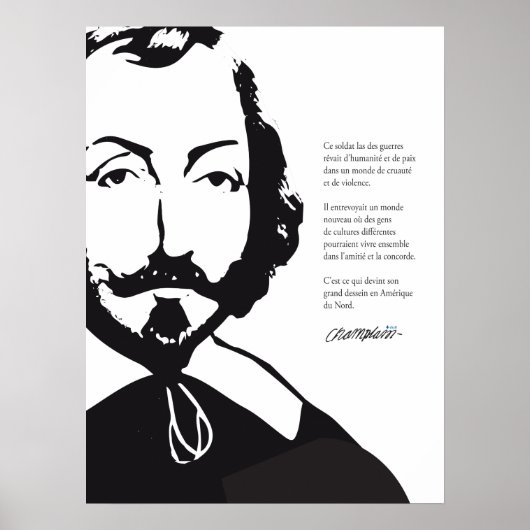 Québec Samuel de Champlain 1608 Nieuw-Frankrijk Poster (Voorkant)