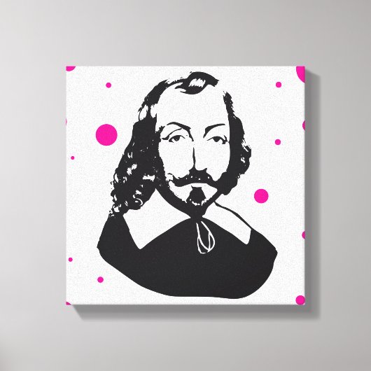 Québec Samuel de Champlain 1608 Roze Letter Frans Canvas Afdruk (Voorkant)