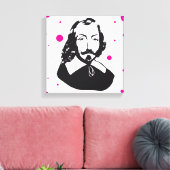 Québec Samuel de Champlain 1608 Roze Letter Frans Canvas Afdruk (Insitu (Woonkamer))