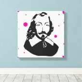 Québec Samuel de Champlain 1608 Roze Letter Frans Canvas Afdruk (Insitu (Houten vloer))