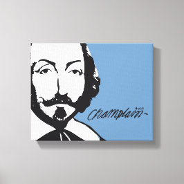 Québec Samuel de ChamPlain 1608 Signature Français Canvas Afdruk