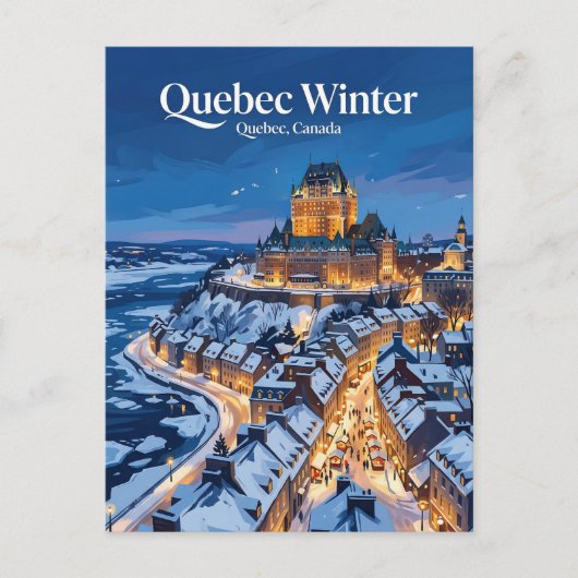 Quebec Stad Canada Briefkaart (Voorkant)