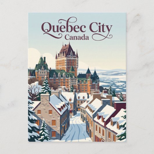 Quebec Stad Canada Briefkaart (Voorkant)