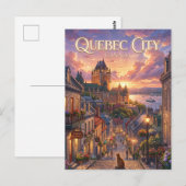 Quebec Stad Canada Briefkaart (Voorkant / Achterkant)