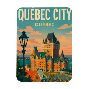 Quebec Stad Canada Oude Stad Kasteel Reizen Magneet