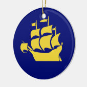 QUEBEC-STAD KERAMISCH ORNAMENT (Links)