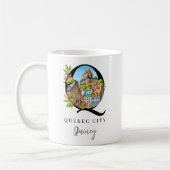 Quebec Stad Monogram Letter Q Persoonlijk Geschenk Koffiemok (Links)
