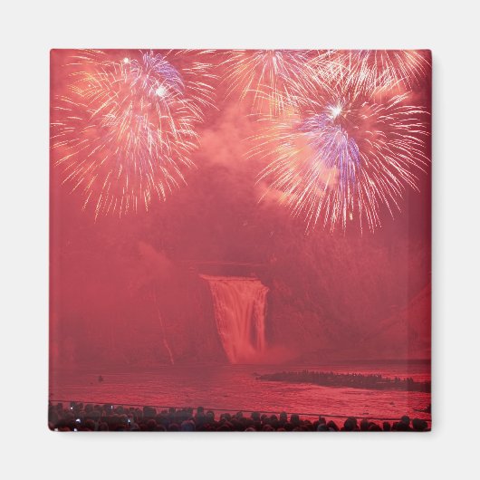 Quebec Stad, Quebec, Canada. Vuurwerk bij Parc Magneet (Voorkant)