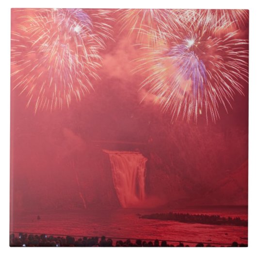 Quebec Stad, Quebec, Canada. Vuurwerk bij Parc Tegeltje (Voorkant)