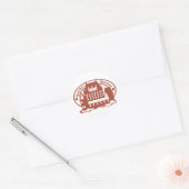 Quebec Stamp Ronde Sticker (Envelop)