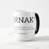 Québec Tabarnak Juron Joual Humor Français Magische Mok (Voorkant rechts)