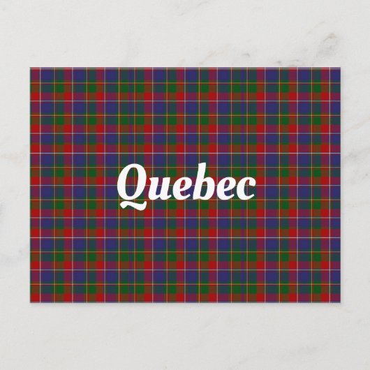 Quebec Tartan Pset Briefkaart (Voorkant)