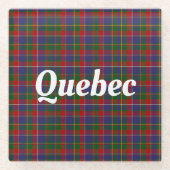 Quebec Tartan Pset Glazen Onderzetter (Voorkant)