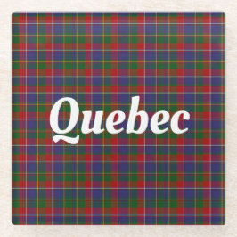 Quebec Tartan Pset Glazen Onderzetter