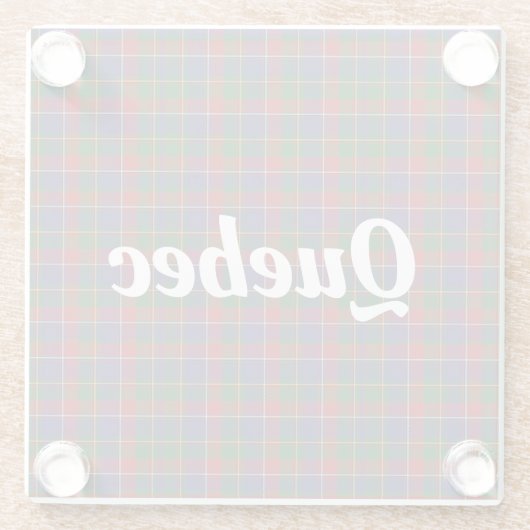 Quebec Tartan Pset Glazen Onderzetter (Achterkant)