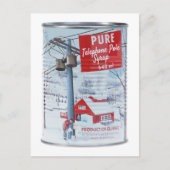 Quebec Telephone Pole Syrup Briefkaart (Voorkant)