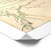 Quebec to Maine Expedition Map 1760 Poster (Hoek)