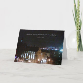Quebec van het nachtuitzicht stad feestdagen kaart