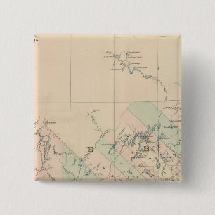 Quebec Vierkante Button 5,1 Cm