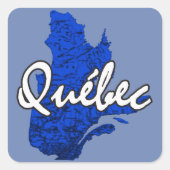 Quebec Vierkante Sticker (Voorkant)