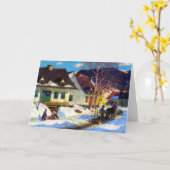 Quebec Village Street, Winter Clarence Gagnon Kaart (Gele Bloem)