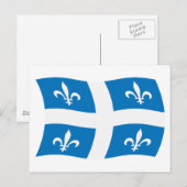 Quebec Vlag Ansichtkaart Briefkaart (Voorkant / Achterkant)