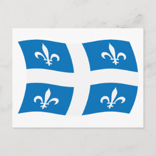 Quebec Vlag Ansichtkaart Briefkaart