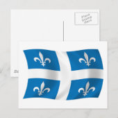 Quebec Vlag Ansichtkaart Briefkaart (Voorkant / Achterkant)