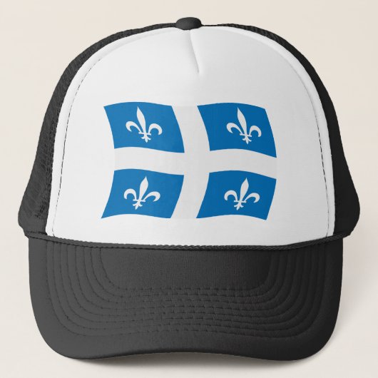 Quebec Vlag Hoed Trucker Pet (Voorkant)