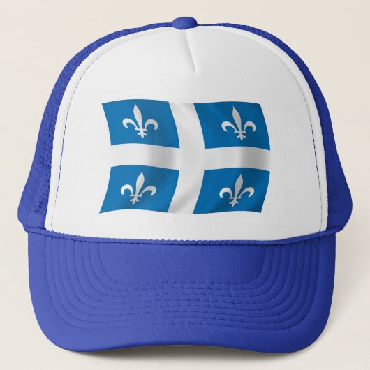 Quebec Vlag Hoed Trucker Pet (Voorkant)