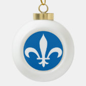QUEBEC-vlag Keramische Bal Ornament (Voorkant)