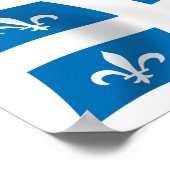 Quebec Vlag Poster Afdruk (Hoek)